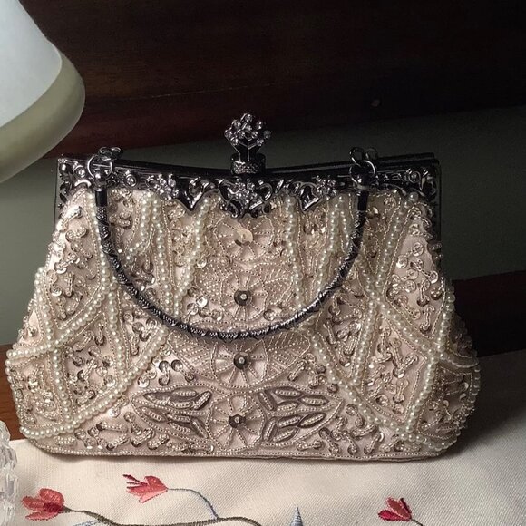 Neiman Marcus Victorian Vintage Evening Clutch Purse